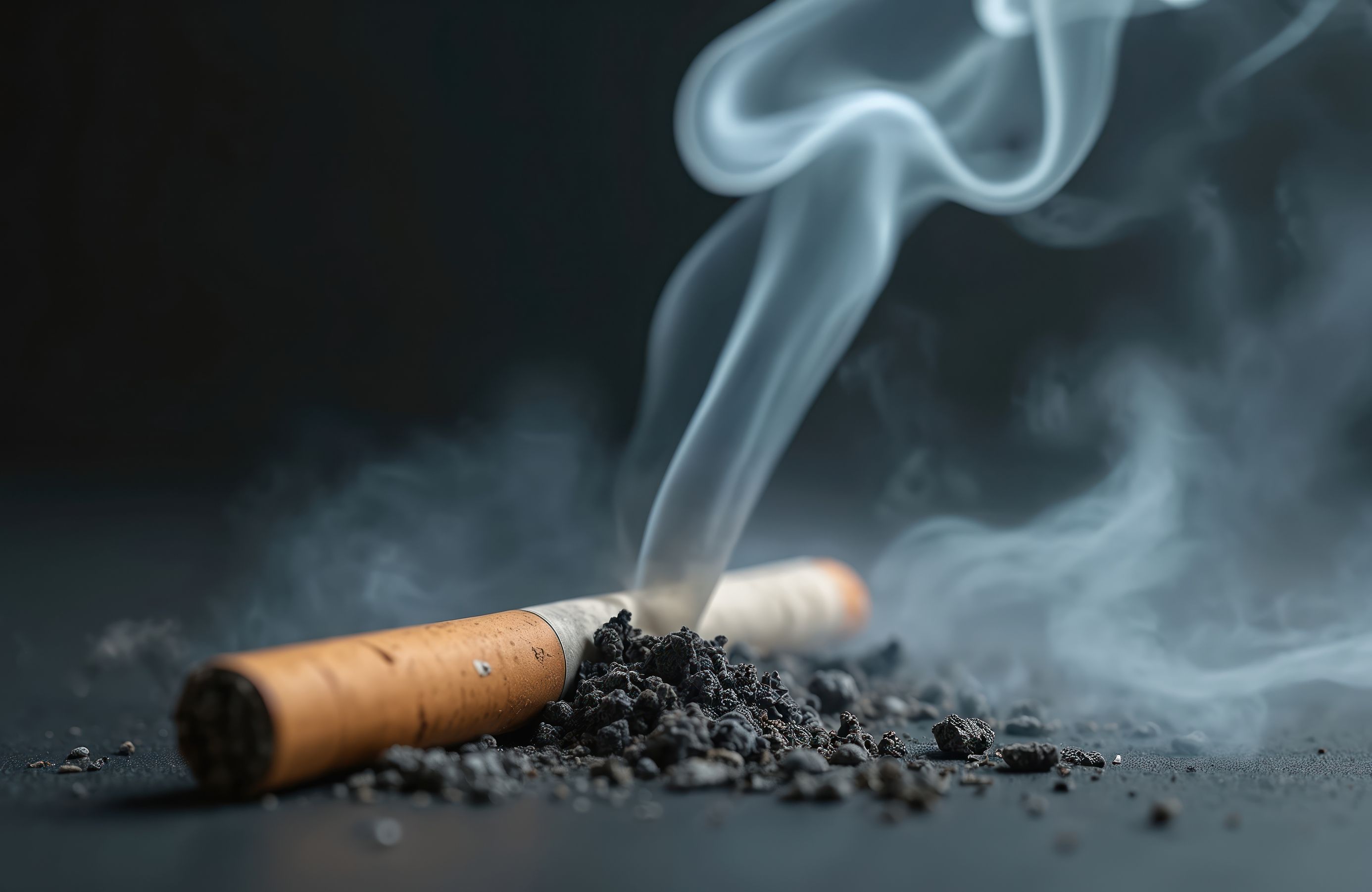 Cigarette going out Addiction Recovery