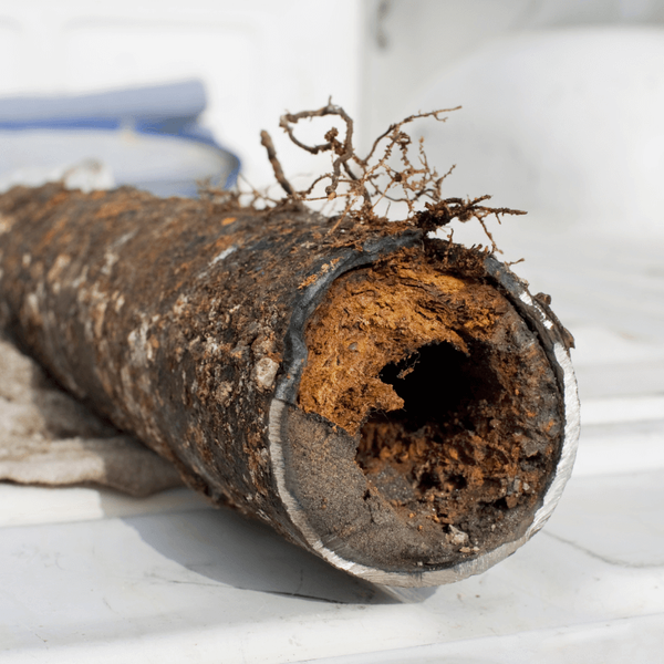 Tree Roots Clogging Pipe