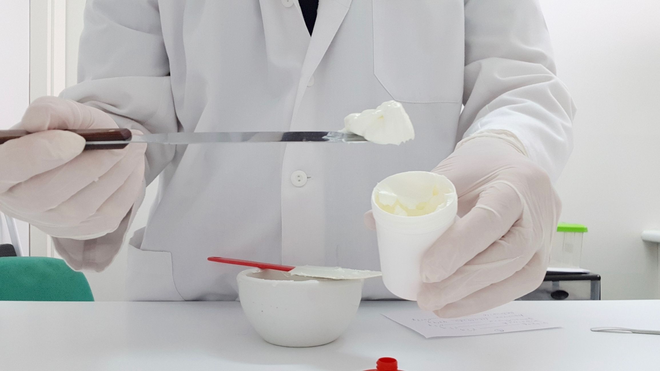 pharmacist making a cream pharmacist making a cream