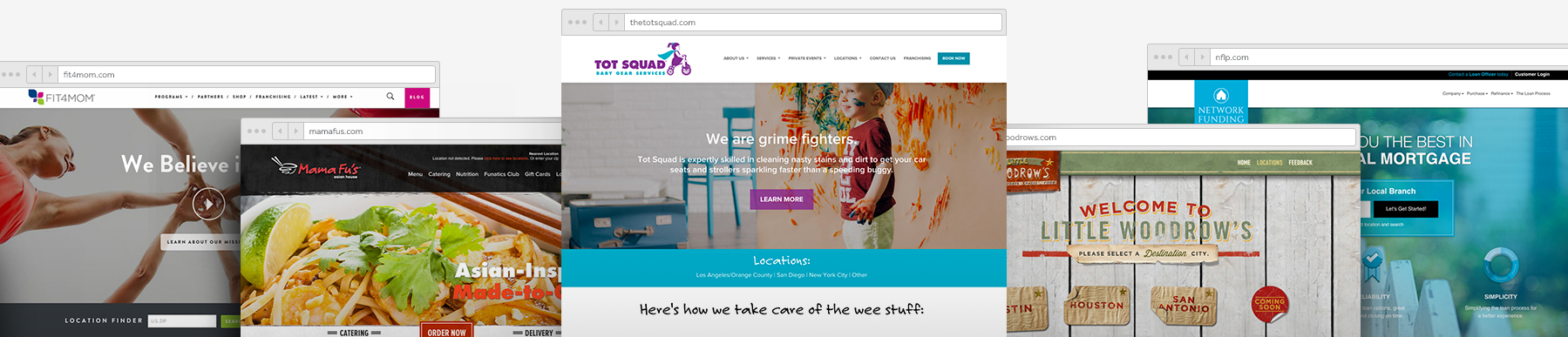 Build a franchise website using SpaceCraft website templates. Franchise Website Customer Examples