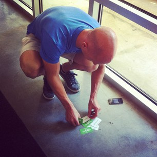 Jeff Williams, Creative Director at SpaceCraft, taking a photo. Playground Jeff