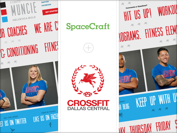Dallas Crossfit team page on their SpaceCraft website.