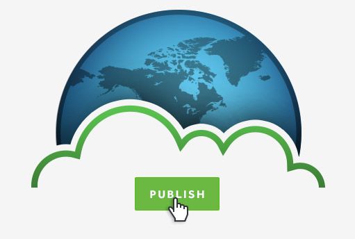 Publish new content to your SpaceCraft website by simply clicking the 'Publish' tab found on each page of the CMS. easy to use one click publishing feature