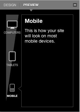 SpaceCraft Design Panel - mobile view Mobile Design Panel