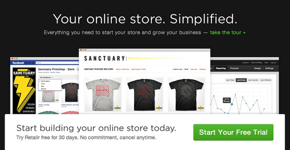 RetailrApp.com home page