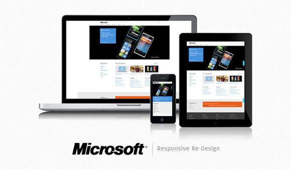 Microsoft redesigns based around responsive design. From http://www.attaindesign.co.uk/blog/2012/07/new-microsoft-website-to-use-responsive-web-design/ Microsoft Responsive Redesign
