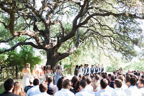 Texas Live Oak Trees Wedding Ceremony