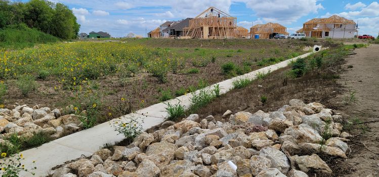 Brooklands subdivision drainage infrastructure in Hutto TX