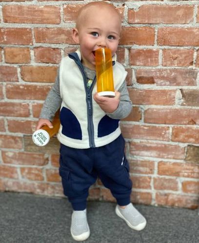 Baby with Bottles