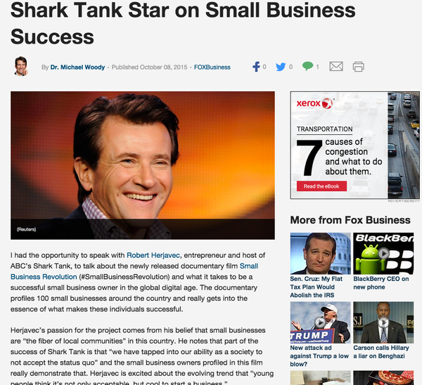 Fox Business Report screenshot