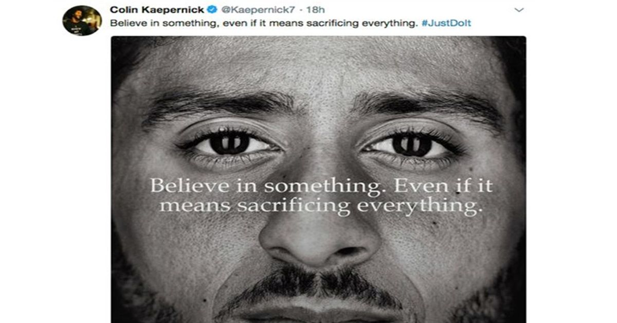 Colin Kaepernick social media post