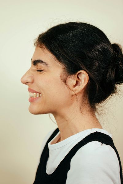 woman smiling healthy happy