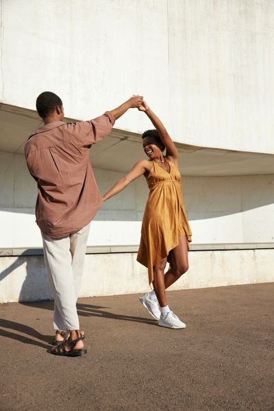 happy couple dancing 
