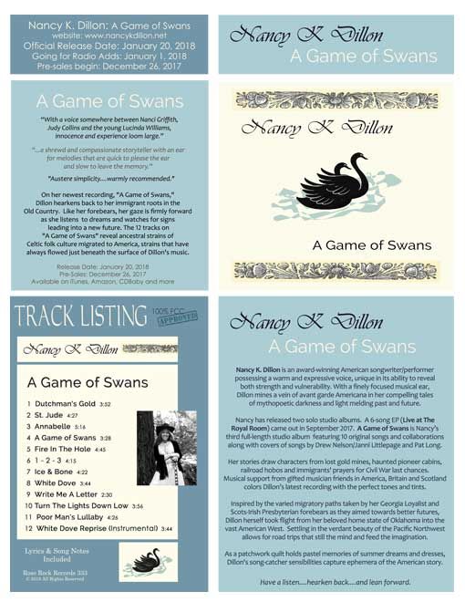 A Game of Swans Album - Nancy K Dillon | Performing Songwriter