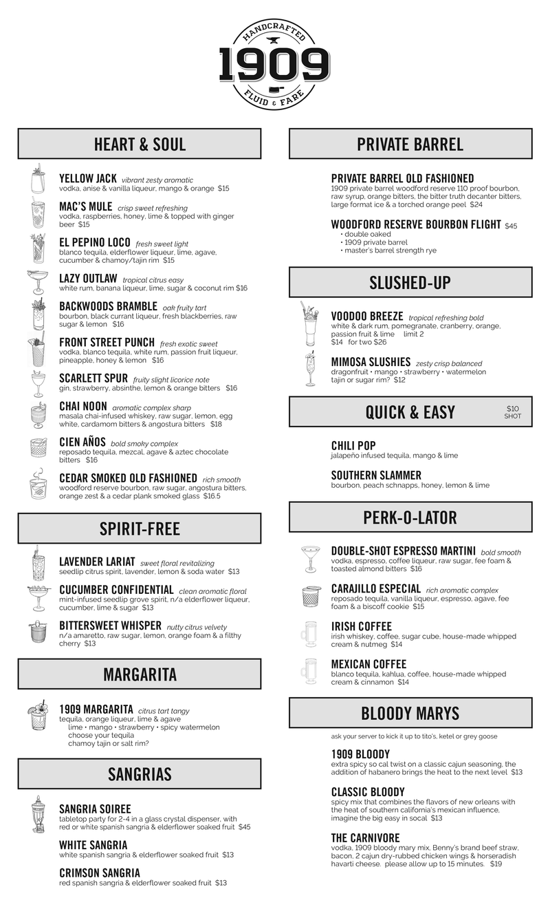 1909 Cocktail Dinner Menu 05-14-26.png