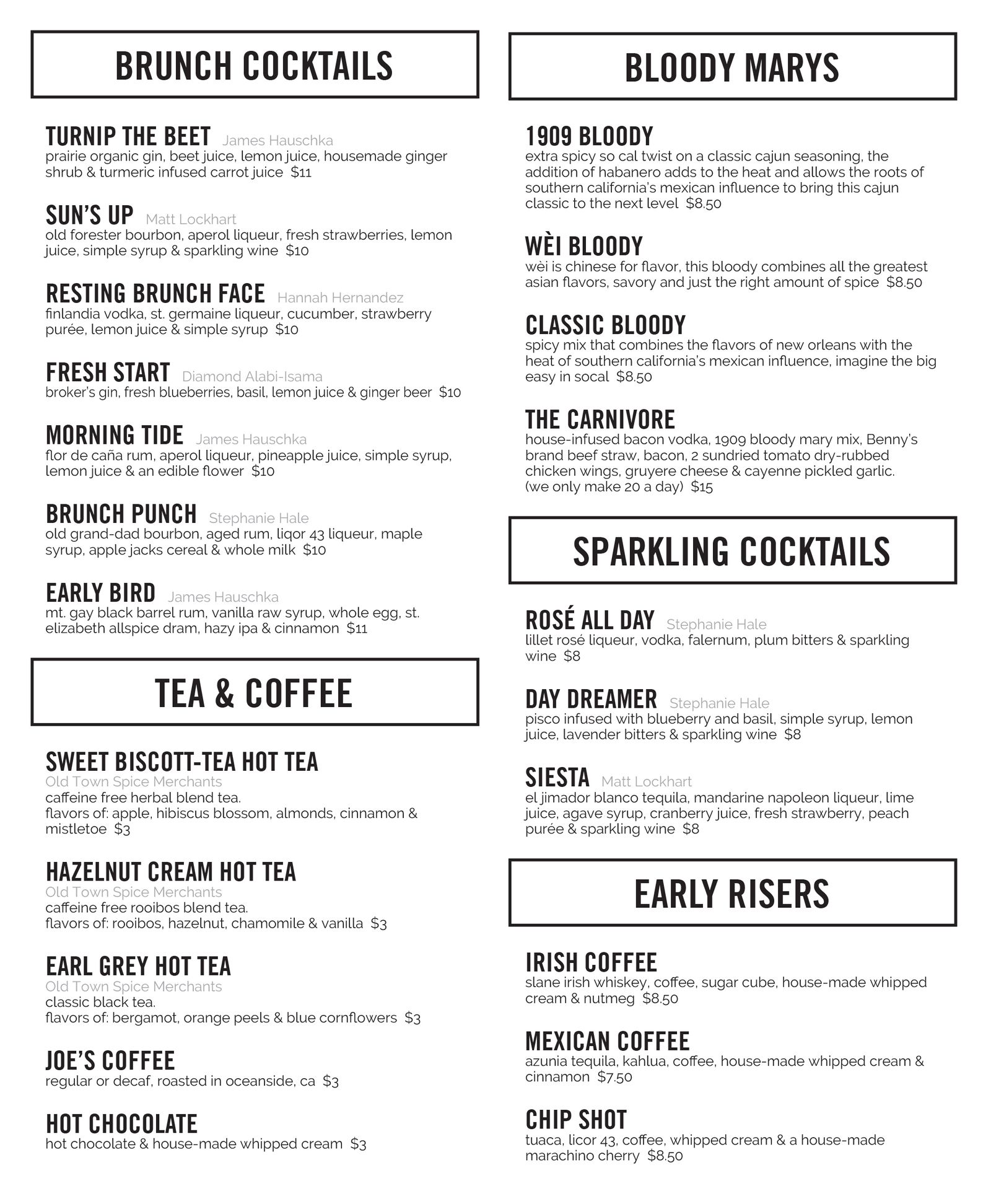 1909 Cocktail Menus BRUNCH.jpg