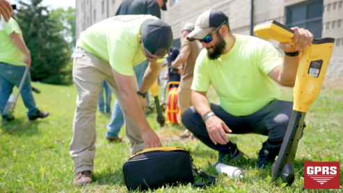 Project Manager trainees learn to use EM locators at the University of Toledo.