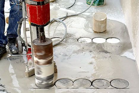 Concrete  Coring Performed After GPRS Concrete Scanning