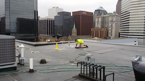 Concrete Scanning to Locate Post Tension Cables on Rooftop Cincinnati OH