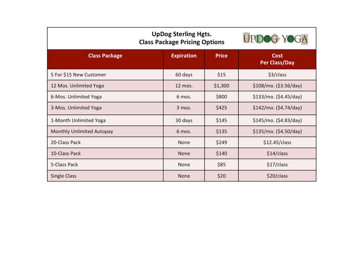 Yoga Class Pricing Options Table_UpDog SH_090526.jpg