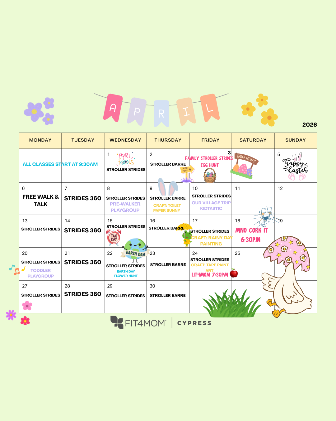 Pink Simple April 2026 Calendar Agenda A4 Document (Instagram Post (45)).png