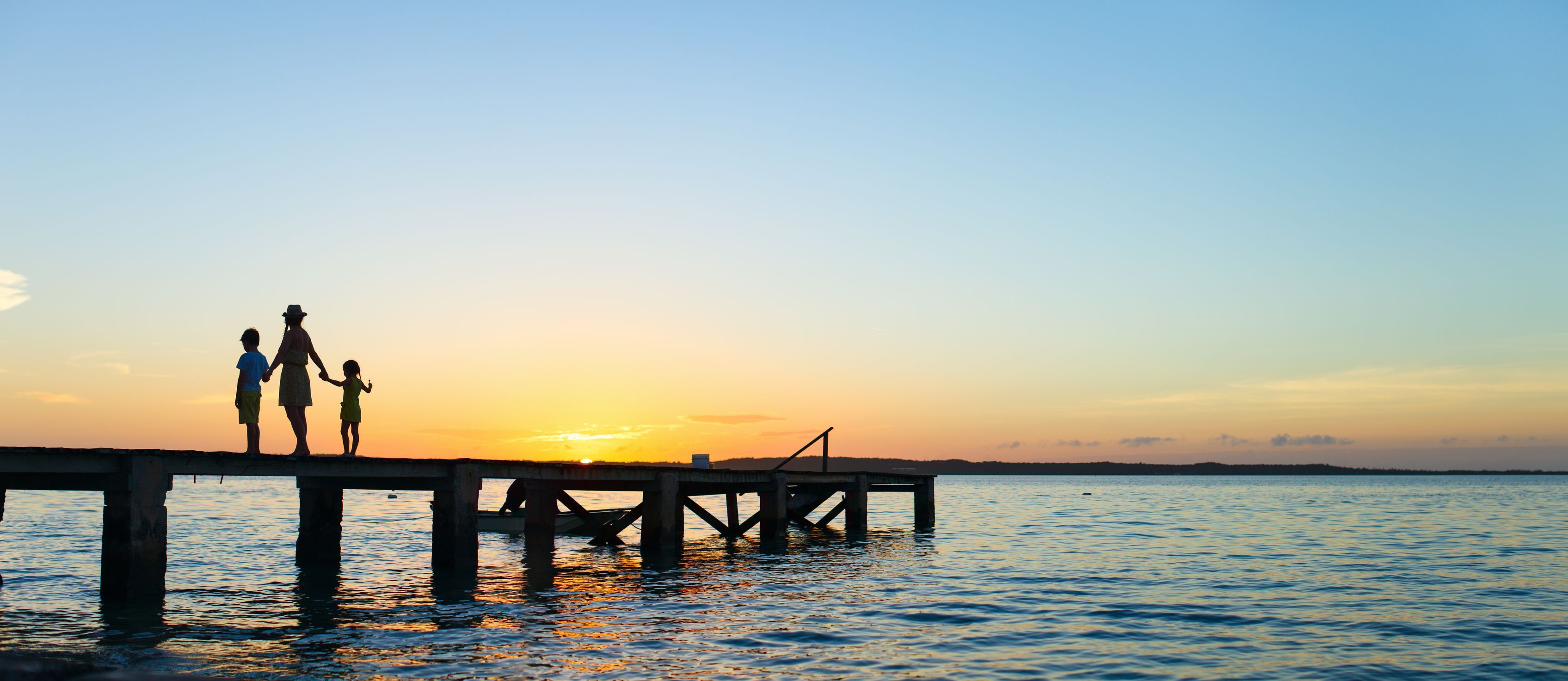Image of a family on a sea dock platform Welcome To Sycamore Hills Pharmacy
