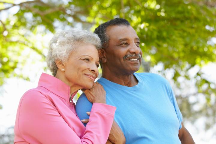 Image of older couple smiling 