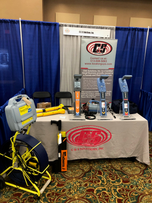Our equipment booth setup at the 811 Midwest Damage Prevention show in French Lick, Indiana. 