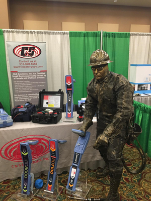 Our equipment booth setup at the 811 Midwest Damage Prevention show in French Lick, Indiana. 