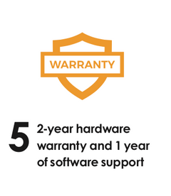 2-Year Hardware Warranty 2 Year Hardware Warranty 1 Year of Software Support