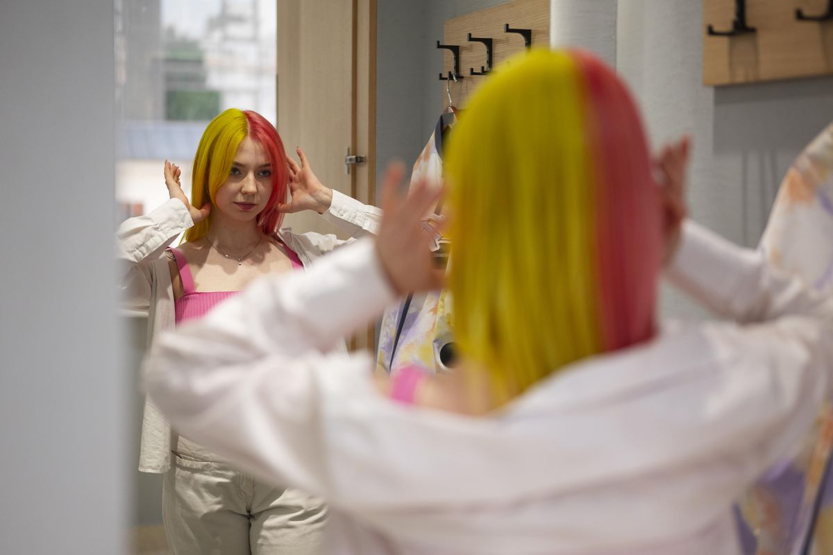 multi colored hair natural