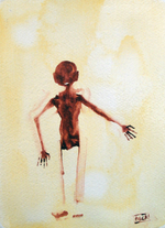 Mixed media on paper, 10” x 13” Paul Beck - Yo bro you’re lookin’ at it