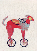 Acrylic, charcoal & graphite on panel, 12” x 16” Jennifer Davis - Oh My Dog