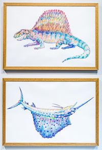 2022, color pencil on paper, 64 x 92 inches Same Old Song