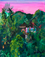 Acrylic on panel, 20" x 16", 2015, $1400 Melissa Loop - Dusk in a Strange Land