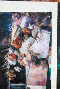2025, oil on aluminum, 6 x 4 inches Sonya Berg - After the funeral 10.24.21-1:05 PM/Rodeo party the night before 1.17.25-8:39 PM