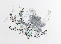 graphite and colored pencil on drafting film, 27.5” x 25.5” Leigh Anne Lester - Naturalized Fiction