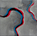 Acrylic on wood, 5” x 5” Shawn Camp - The Violet Machine