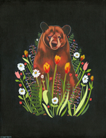 Acrylic on panel, 11” x 14” Stephanie Chambers - Bear - It Was Only After I Stopped Hibernating That I Realized How Beautiful My Life Really Was