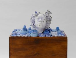 2024. Modified shoe shine box, pigmented Hydrostone, porcelain, and bells Tammie Rubin - Sweet's Testament