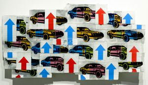 Silkscreen and college on paper, 2013, 18"x24" Jonas Criscoe - Auto