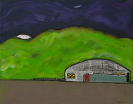 Acrylic on Scratchboard, 14” x 11” Cheryl Finfrock - Mi Casa Habla Con La Luna