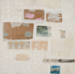 mixed media on panel, 12"x12", 2015 Marilyn Jolly - Interruptions