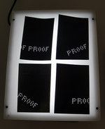 Light table and film Rebecca Marino - Proof
