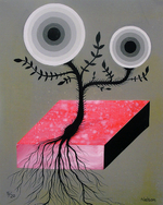 Ultrachrome color inkjet on Red River fine art paper, 8” x 10” Mark S. Nelson - Floating with Plant
