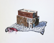 Acrylic on watercolor board, 11” x 9” Jason Webb - Discard Pile 5