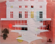 Glassine paper, gold leaf and varnish, 16” x 20” Jeannie Crosby - Back to Places