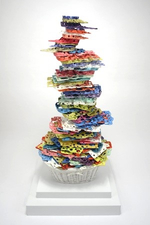 Laundry basket, cast resin shirts. 63"x32"x24" Cycle