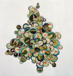 Gouache on arches paper, 7.5” x 7.5” Cherie Weaver - Yes, Yes, Apotropaic Eyes