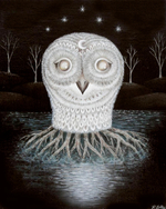 Acrylic on wood, 11” x 14” Kathleen Lolley - Dark Water Demon